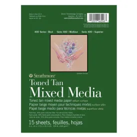 ■ Strathmore - Toned Tan Mixed Media Pad - 6" x 8" - 15 Sheets