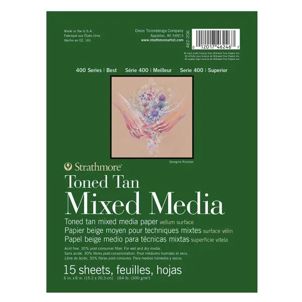 ■ Strathmore - Toned Tan Mixed Media Pad - 6" x 8" - 15 Sheets