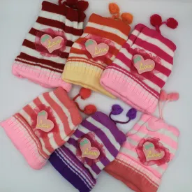 1Pc Cutest Baby Love Heart Winter Warm Woolen Cap for 0-18 Months