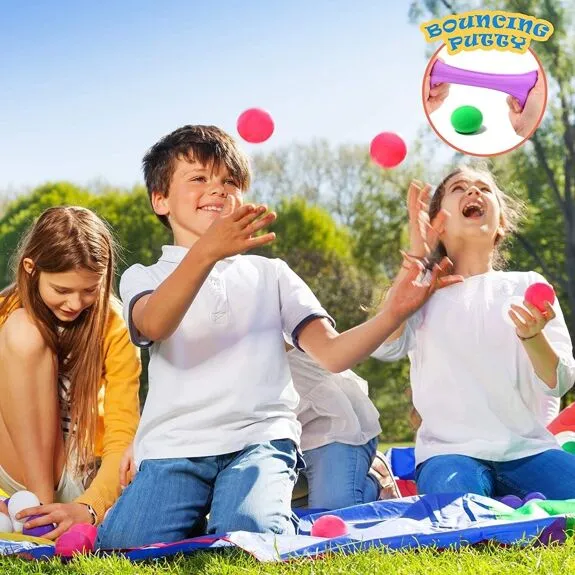 24 Bouncy Putty Pots - Roll into a ball and bounce!