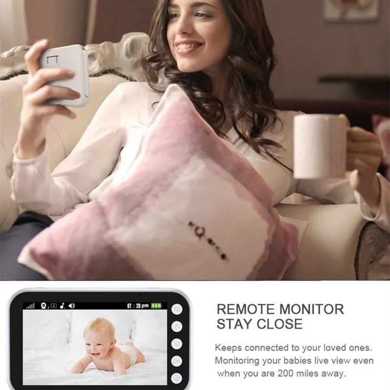360° Wireless Baby Monitor | Night Vision Camera | 4.3 Inch
