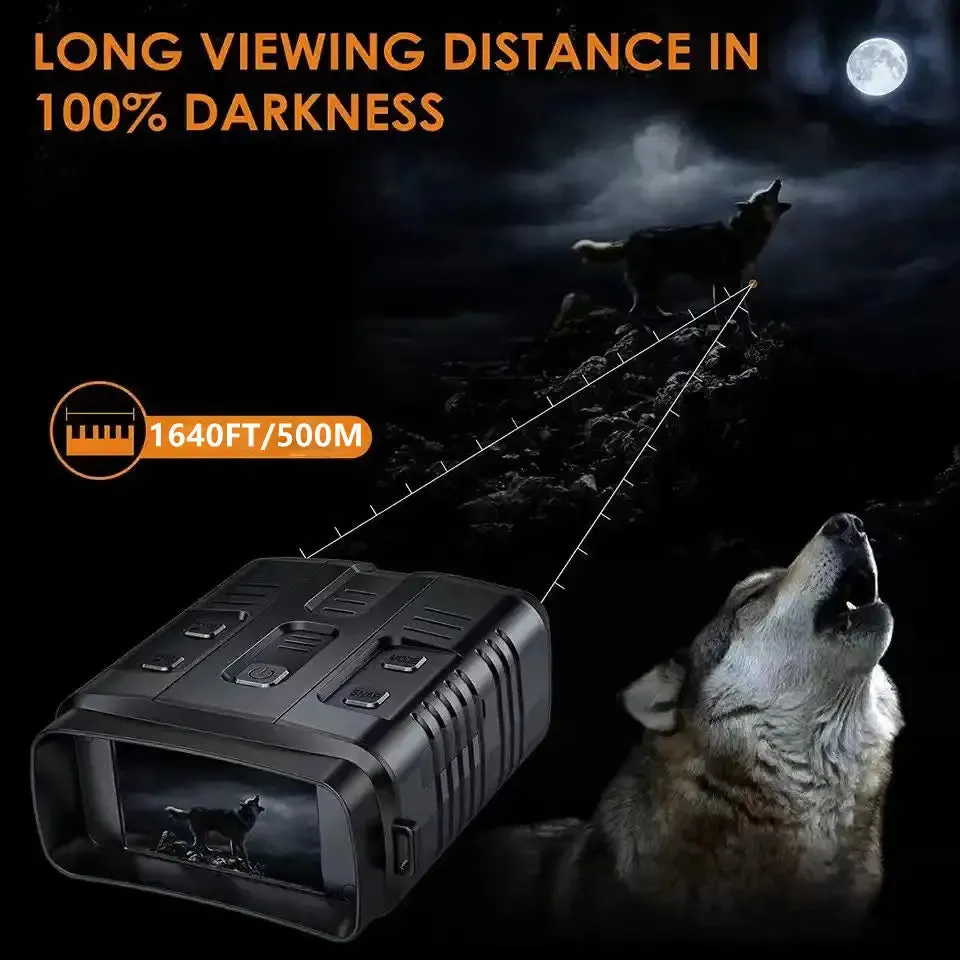 4K Wifi Digital Night Vision Binoculars Device Infrared Night Vision Goggles 3'' Large Screen Full Dark 300m For Hunting Camping