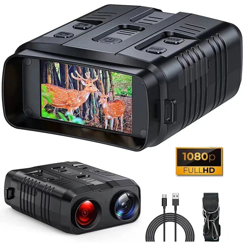 4K Wifi Digital Night Vision Binoculars Device Infrared Night Vision Goggles 3'' Large Screen Full Dark 300m For Hunting Camping
