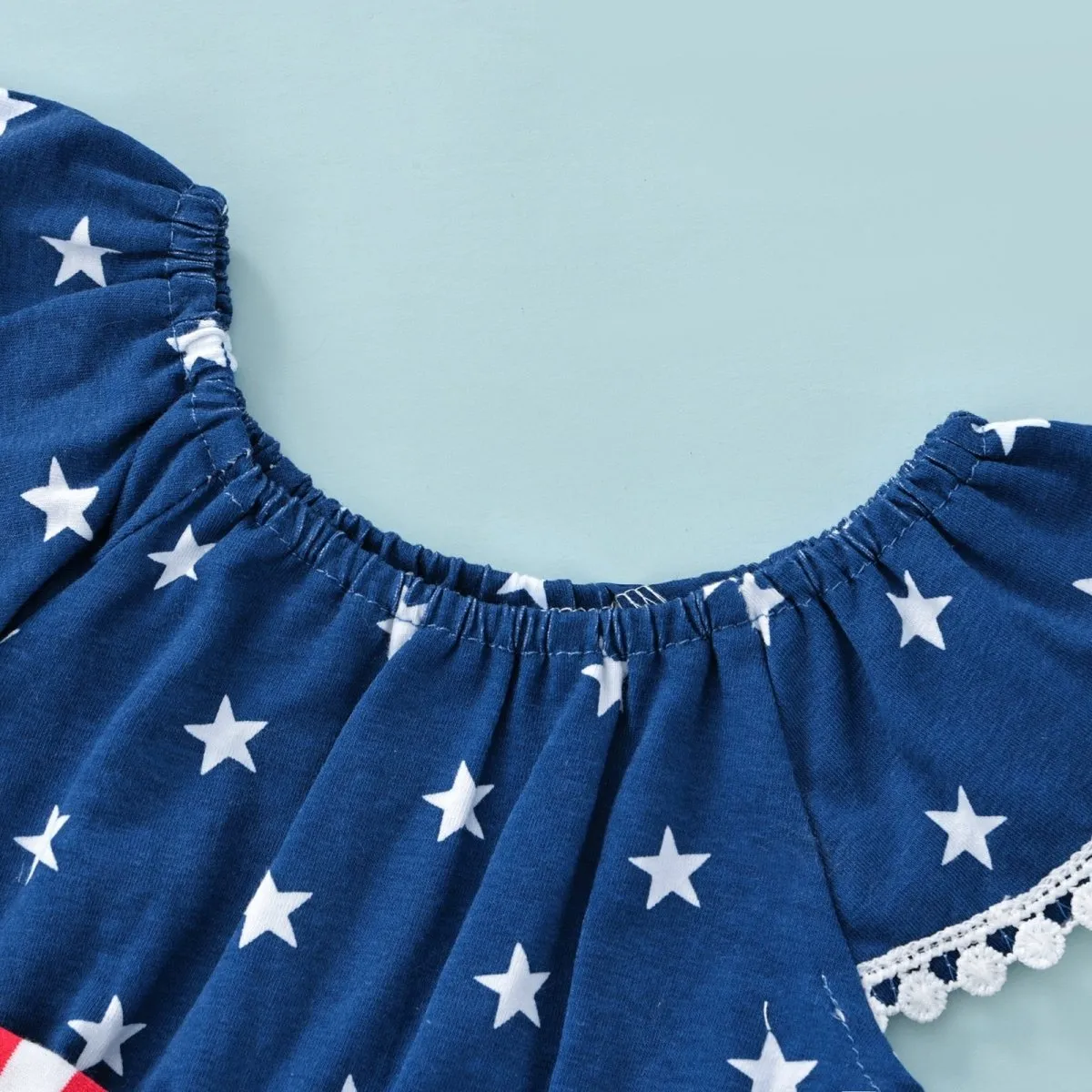 4th of July Baby Bow Romper & Headband