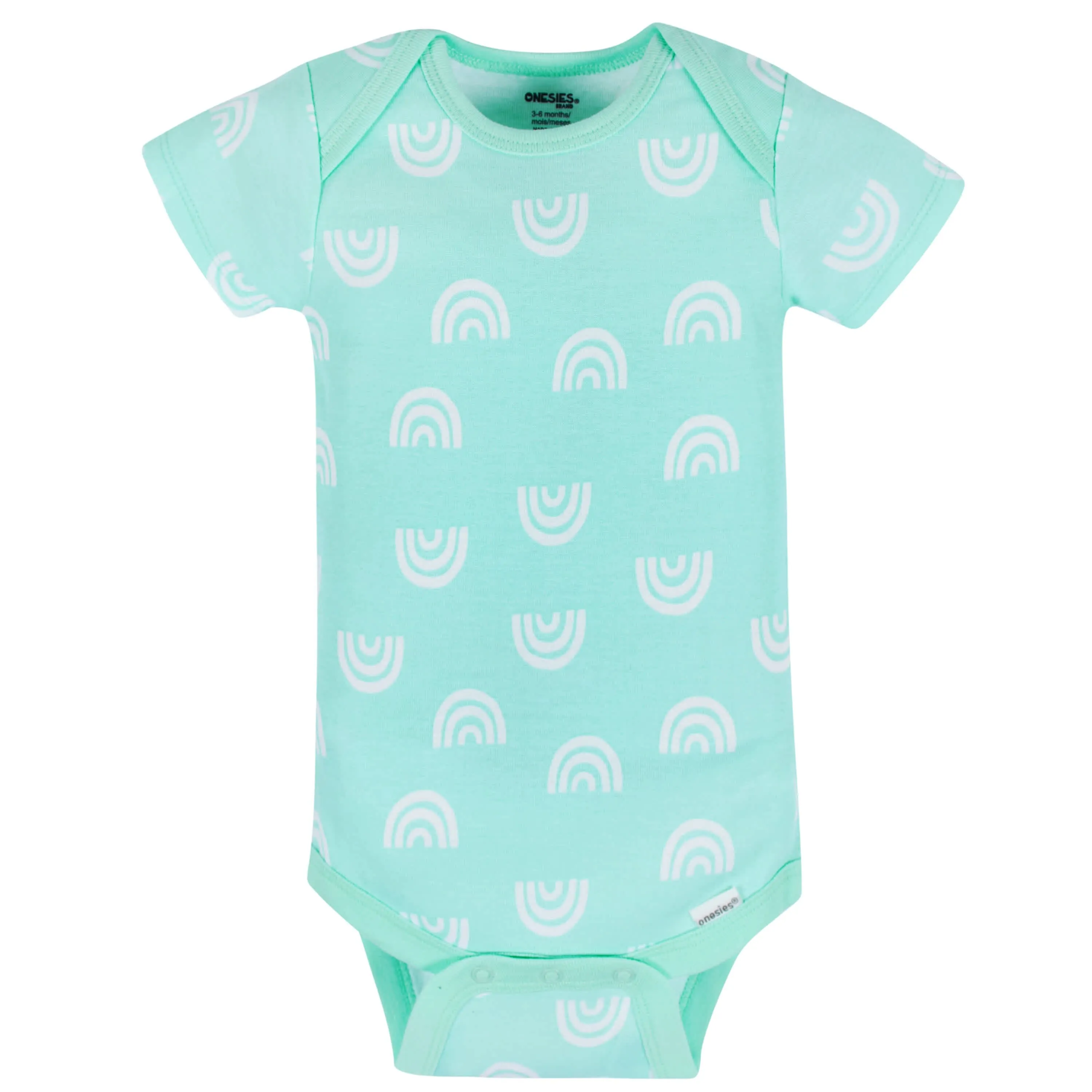 8-Pack Baby Girls Rainbow Floral Short Sleeve Onesies® Bodysuits