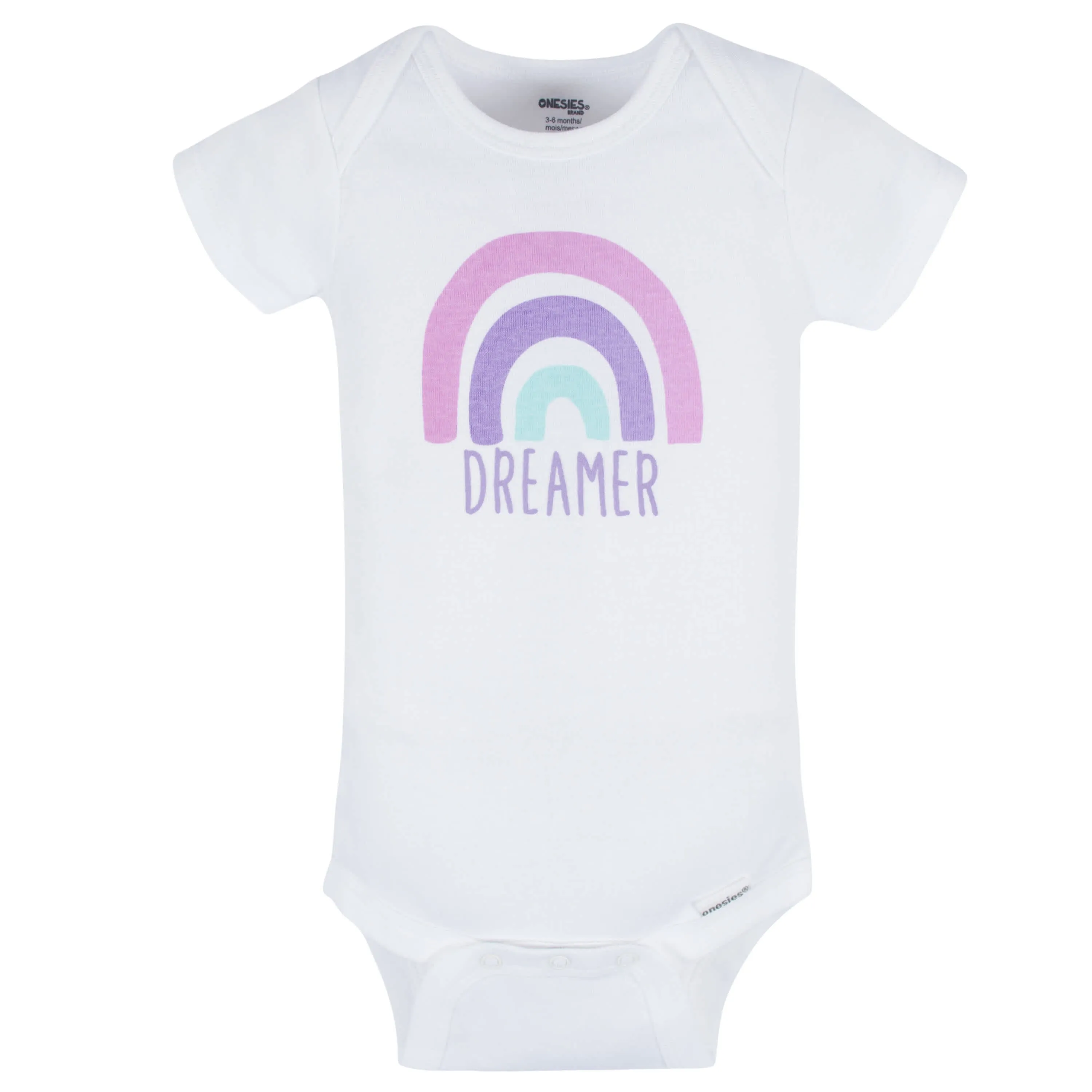 8-Pack Baby Girls Rainbow Floral Short Sleeve Onesies® Bodysuits