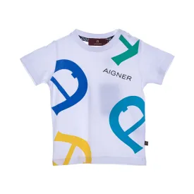 Aigner Kids BabyBoy's Logo White T-Shirt
