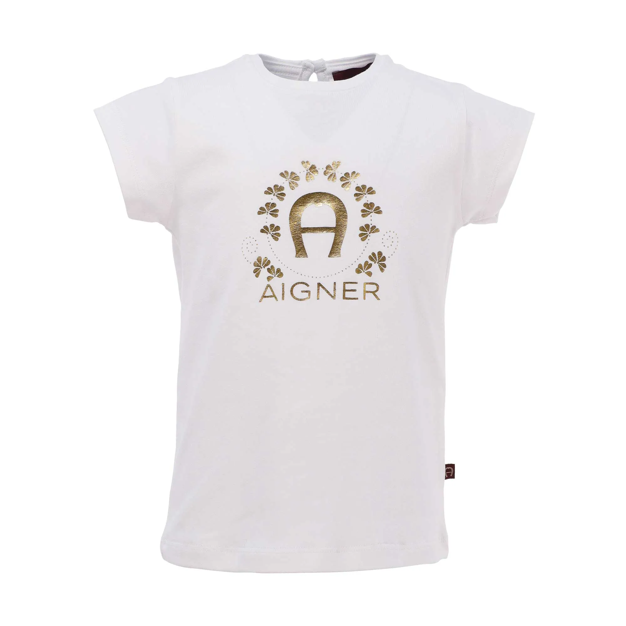 Aigner Kids Logo Print White T-Shirt