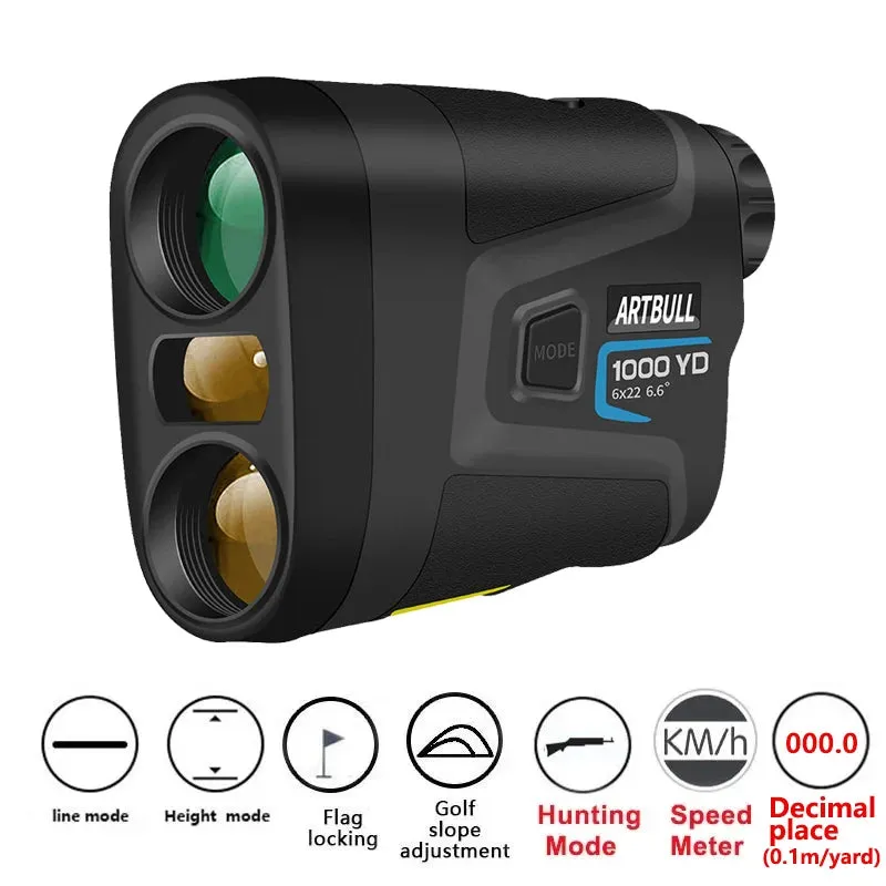 ARTBULL Laser Rangefinder Hunting Outdoor 1200M 650M Golf Rangefinder with Flag-Lock Slope Adjusted Distance Meter