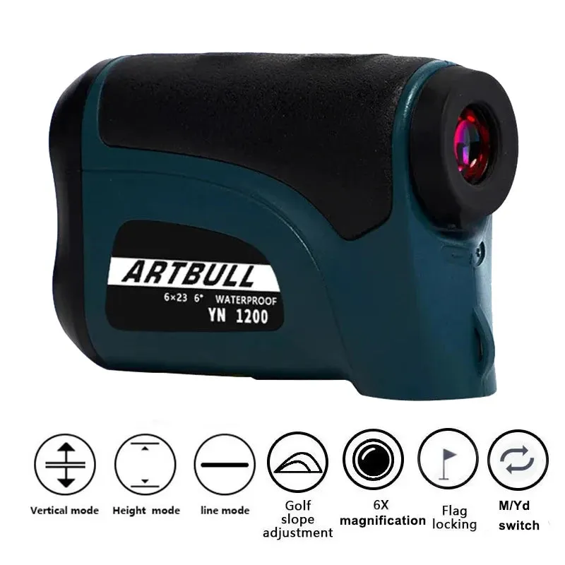 ARTBULL Laser Rangefinder Hunting Outdoor 1200M 650M Golf Rangefinder with Flag-Lock Slope Adjusted Distance Meter