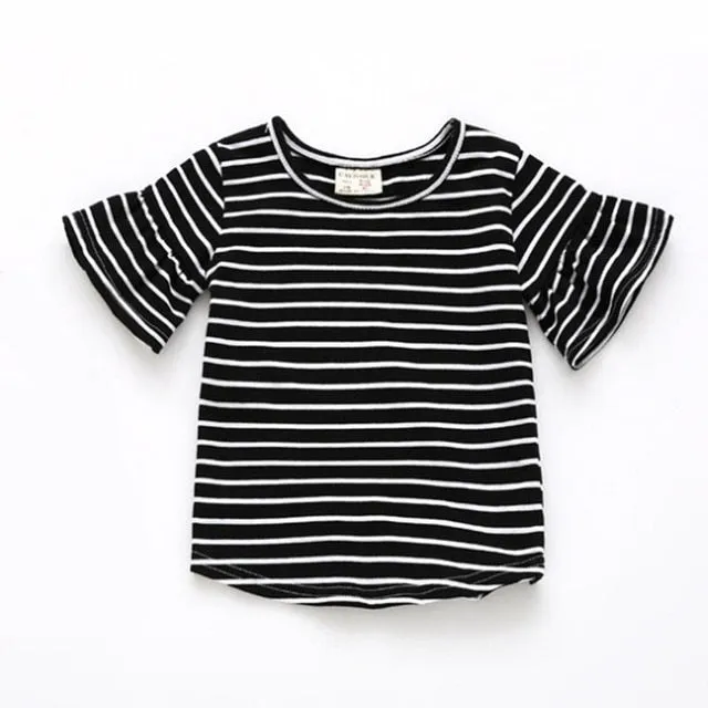 Baby Girls Clothes Lotus Leaf Sleeve Baby T Shirts