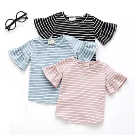 Baby Girls Clothes Lotus Leaf Sleeve Baby T Shirts