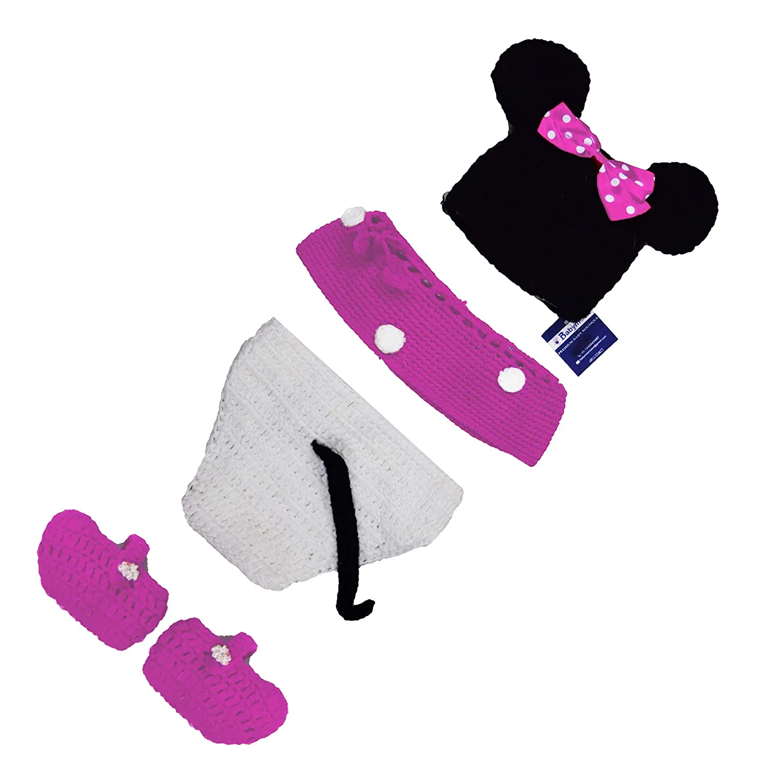 Babymoon Character Newborn Photography Crochet Outfit Costume - Pink