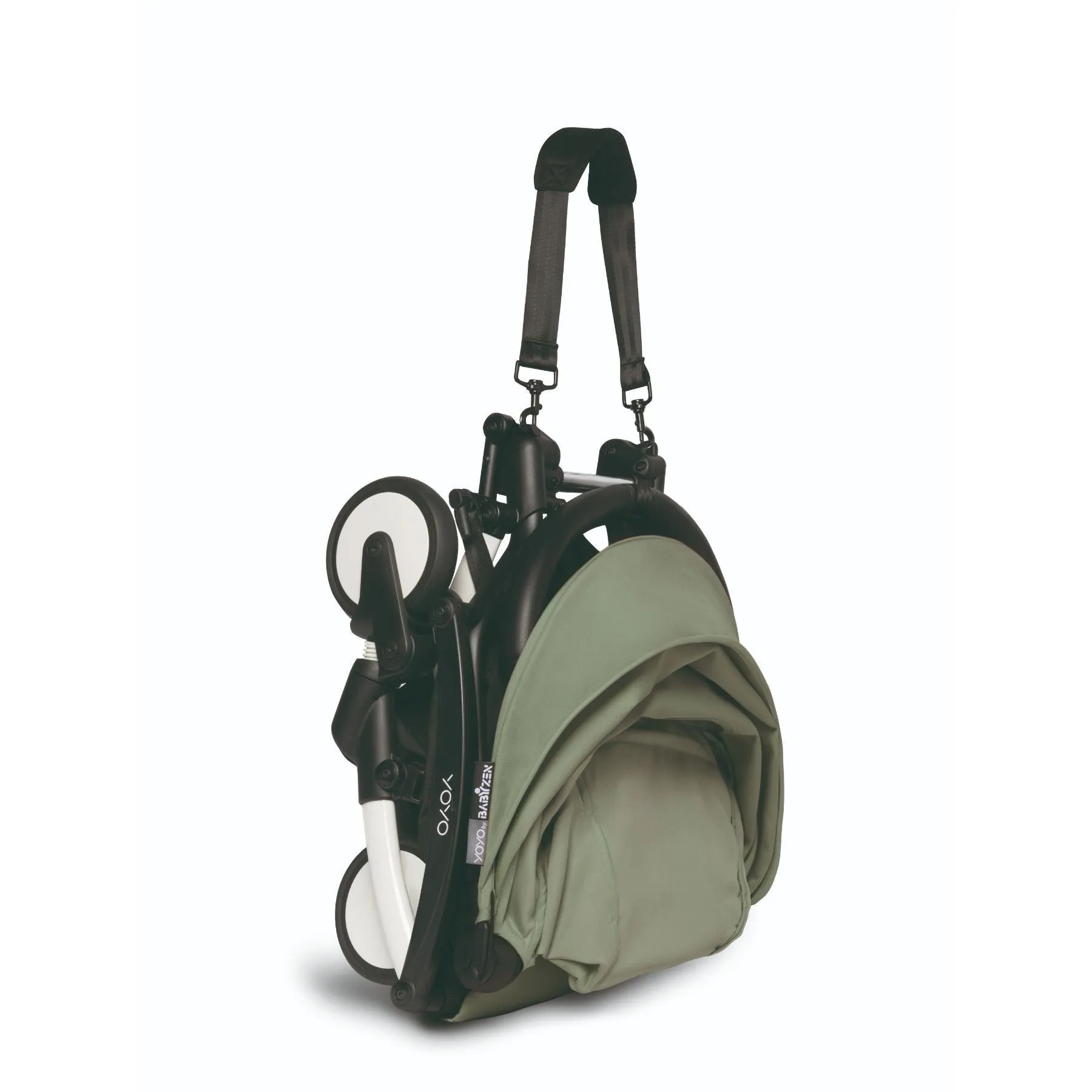BABYZEN YOYO² Baby Stroller Set - White Frame with Olive 0  Newborn Pack