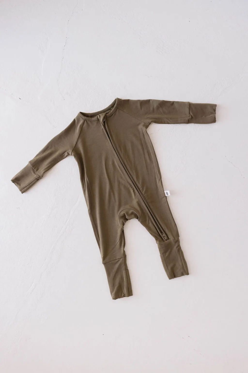 Bamboo Zip Pajamas | Olive Green
