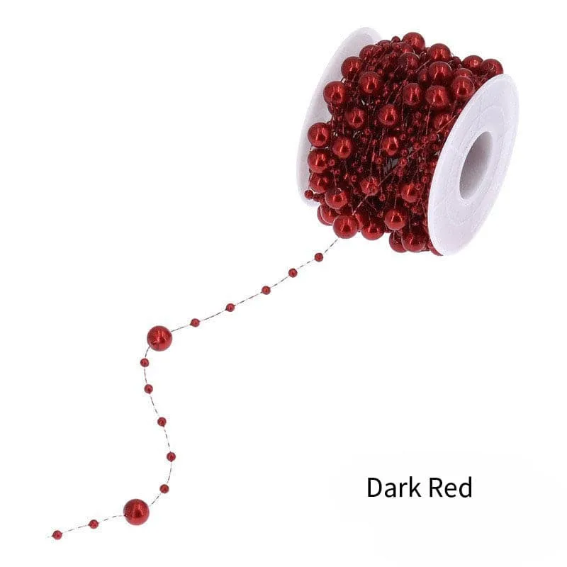 bead chain for featival decoration plastic pearl with fish string