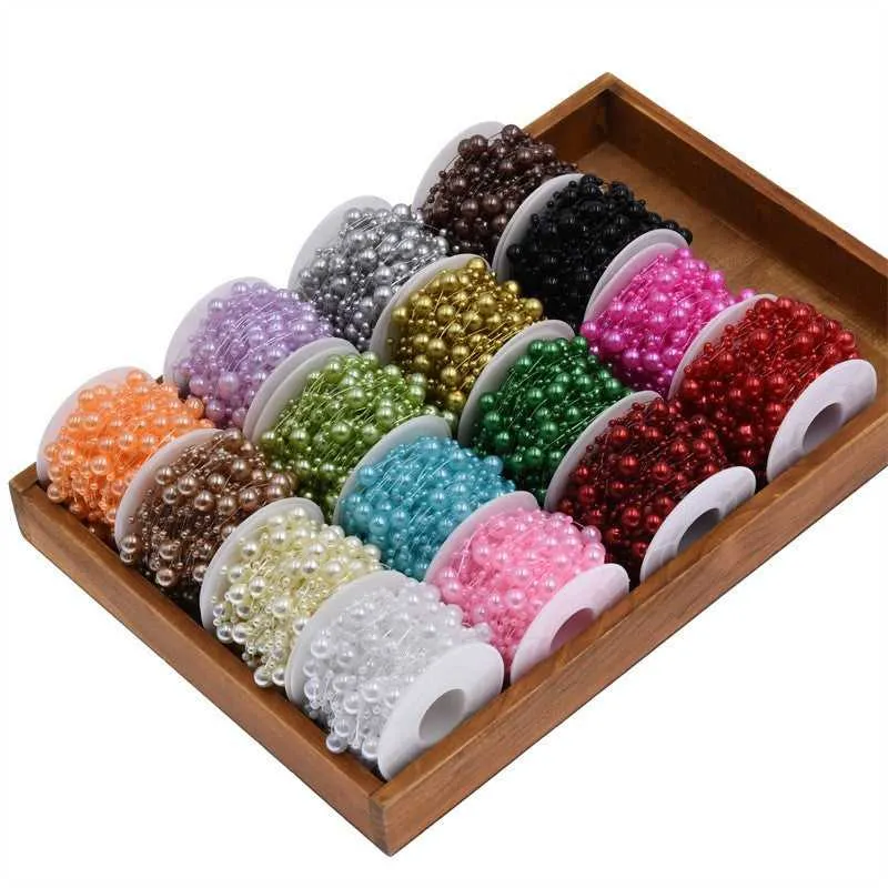 bead chain for featival decoration plastic pearl with fish string