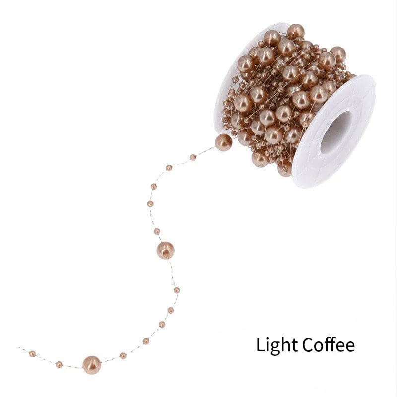 bead chain for featival decoration plastic pearl with fish string
