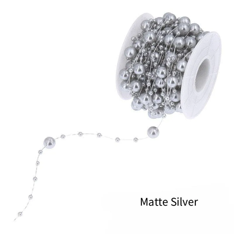 bead chain for featival decoration plastic pearl with fish string