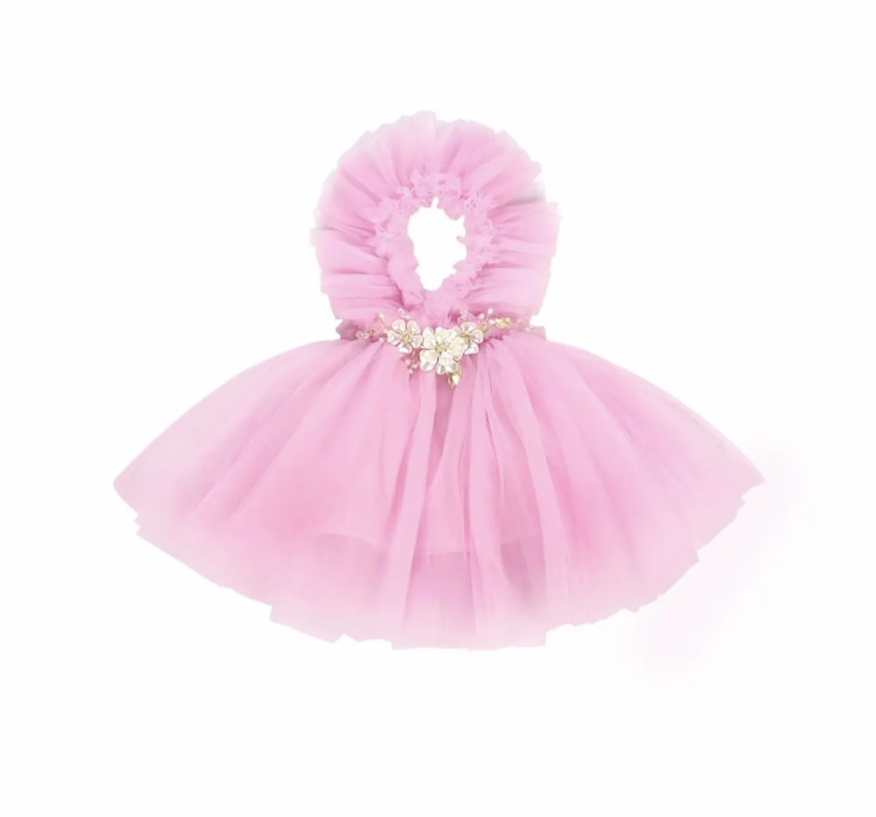 BEST SELLER -   Kryssi Kouture Girls Ruffled Tulle Pink Swan Dress