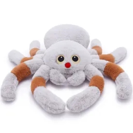 Big Spider Plush Toy Halloween Stuffed Animals, Grey, 20 Inches
