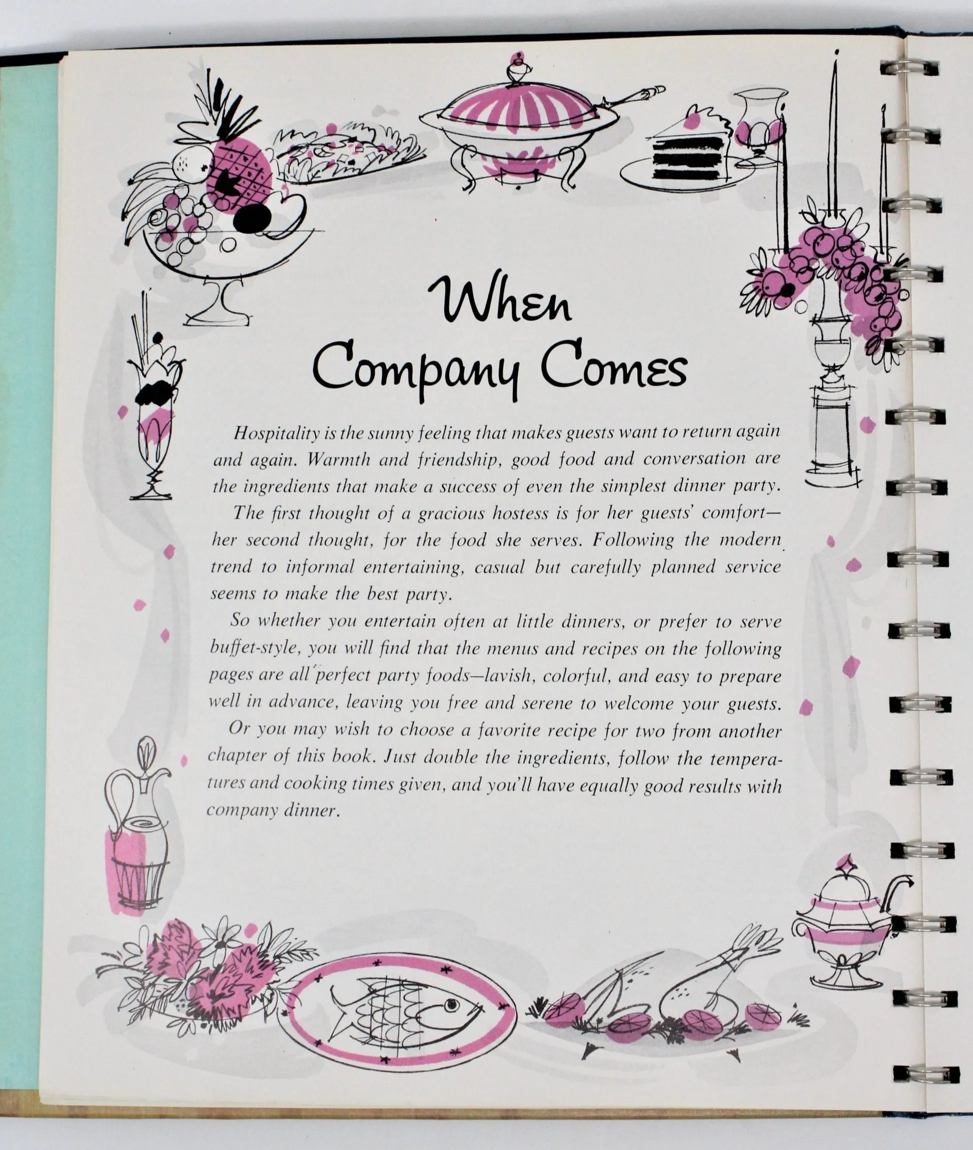Book, Betty Crocker's New Dinner for Two Cookbook, Hardcover, Vintage 1971