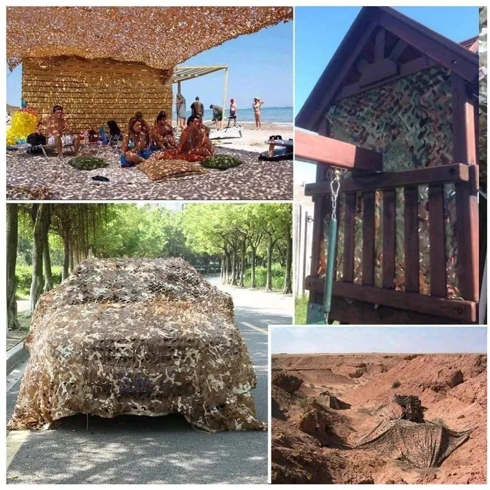 Camouflage Nets White Blue Beige Desert for Hunting Hiding Mesh Outdoor Awning Garden Shading Gazebo