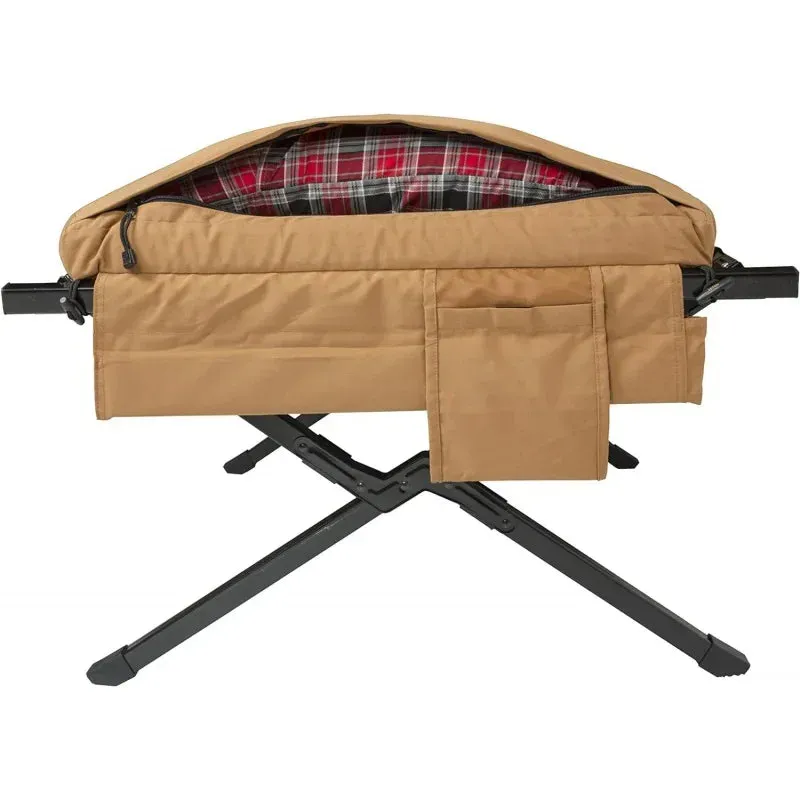 Canvas Camp Pad, Sleeping Pad for Car Camping, Brown，Adventurer Camp Pad | 75" x 24" x 2"