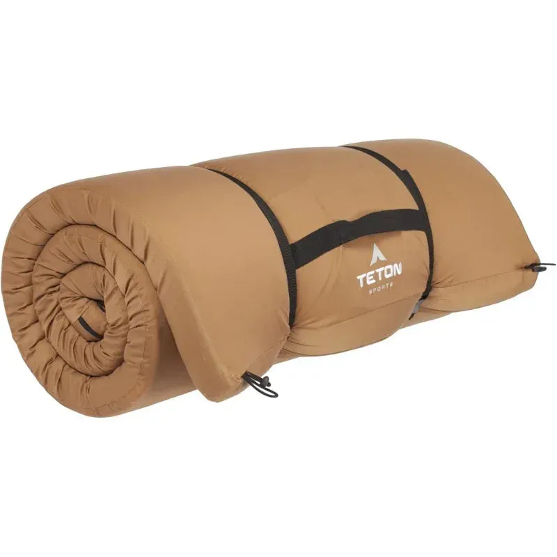 Canvas Camp Pad, Sleeping Pad for Car Camping, Brown，Adventurer Camp Pad | 75" x 24" x 2"