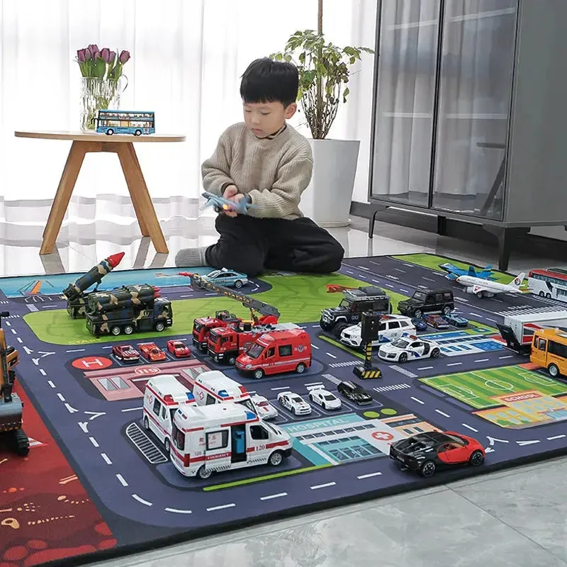 Cartoon-Themed Thick Baby Crawling and Reading Mat - Soft Drop-Resistant Playground Carpet for Kids