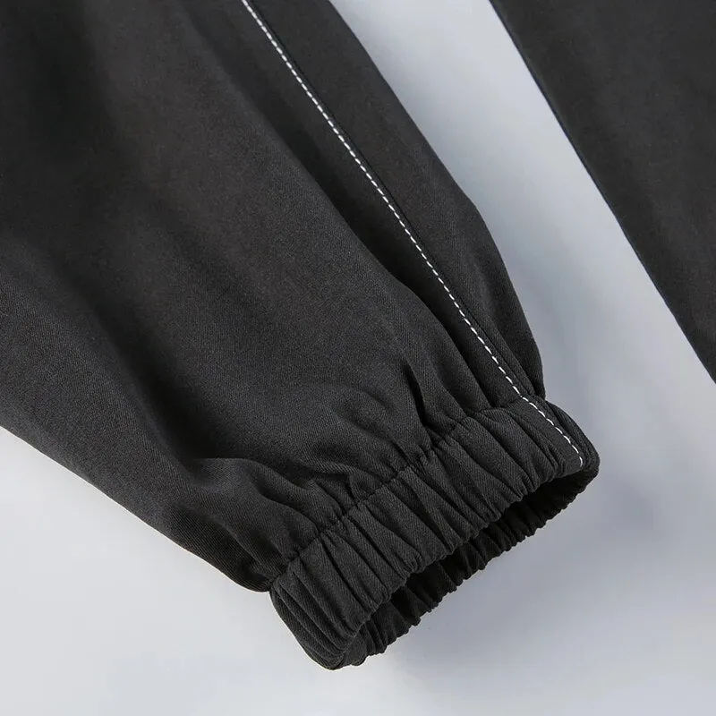 Casual Stand Collar Zip-Up Loose Coat