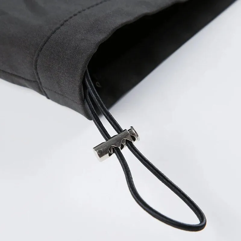 Casual Stand Collar Zip-Up Loose Coat