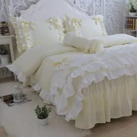 Charming Lace Floral Princess Bedding Set