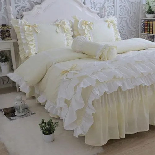 Charming Lace Floral Princess Bedding Set