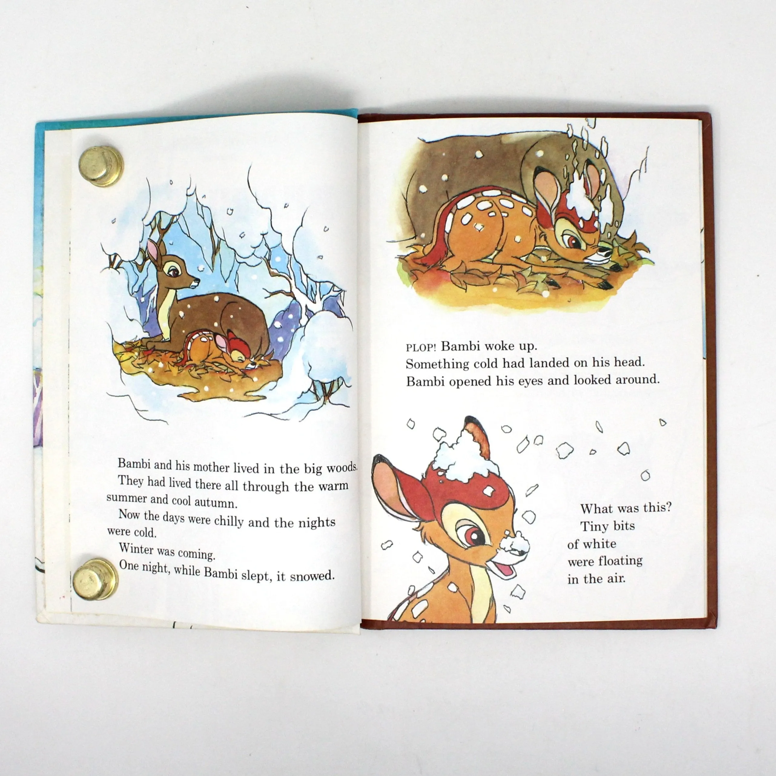 Children's Book, Bambi and the Big Snow, Disney's Wonderful World of Reading, Hardcover, Vintage 1983, Book Club