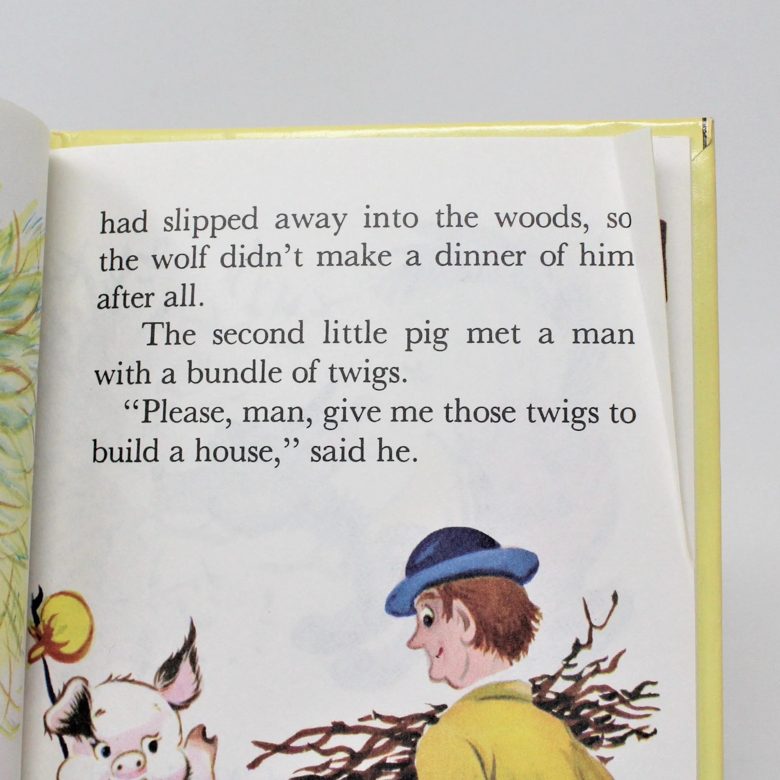 Children's Book, Junior Elf Book, The Three Little Pigs, Rand McNally, Hardcover, Vintage 1956