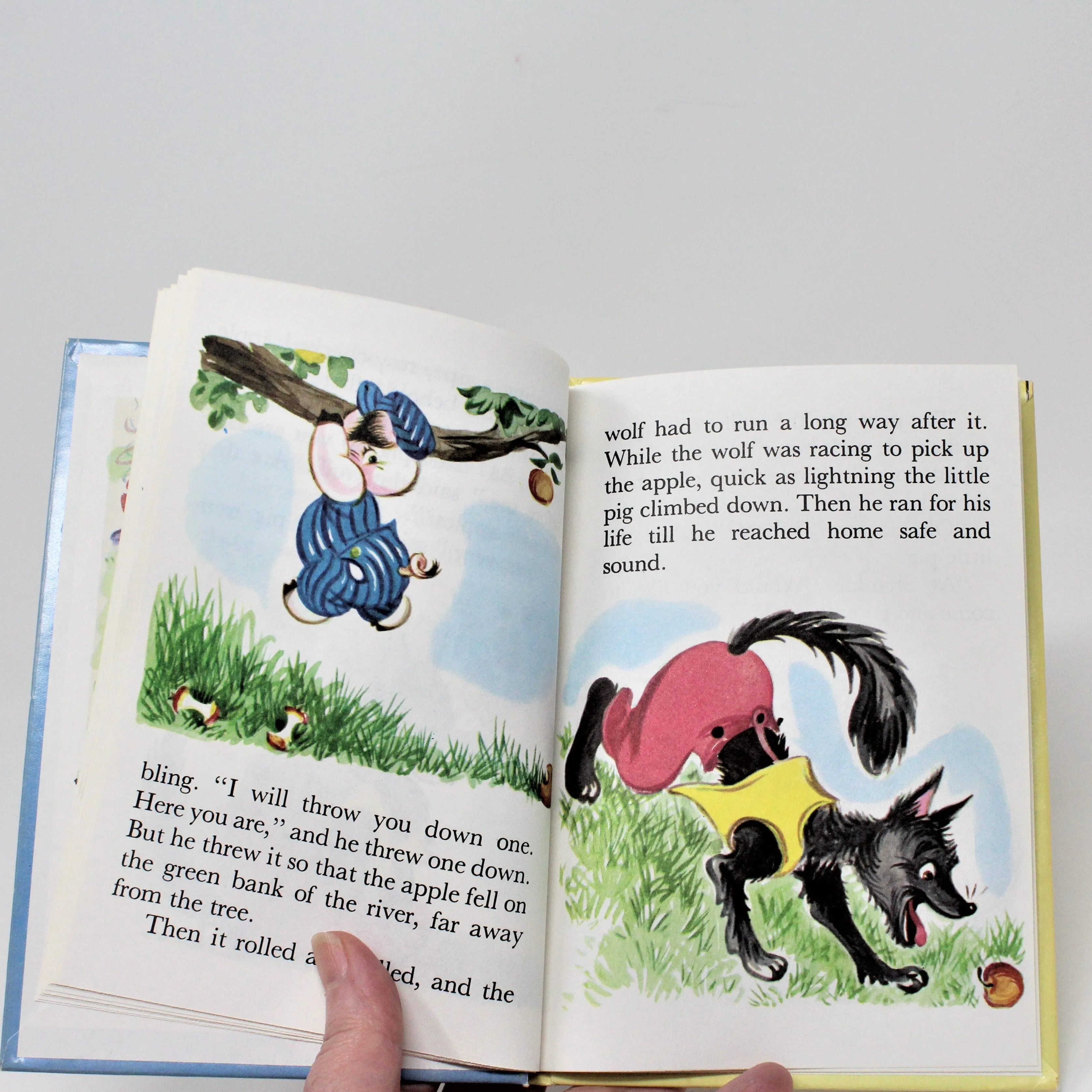 Children's Book, Junior Elf Book, The Three Little Pigs, Rand McNally, Hardcover, Vintage 1956