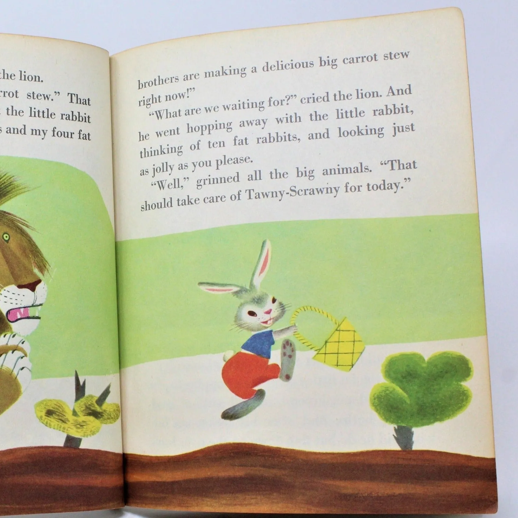 Children's Book, Little Golden Book, Tawny Scrawny Lion, Hardcover, Vintage 1952