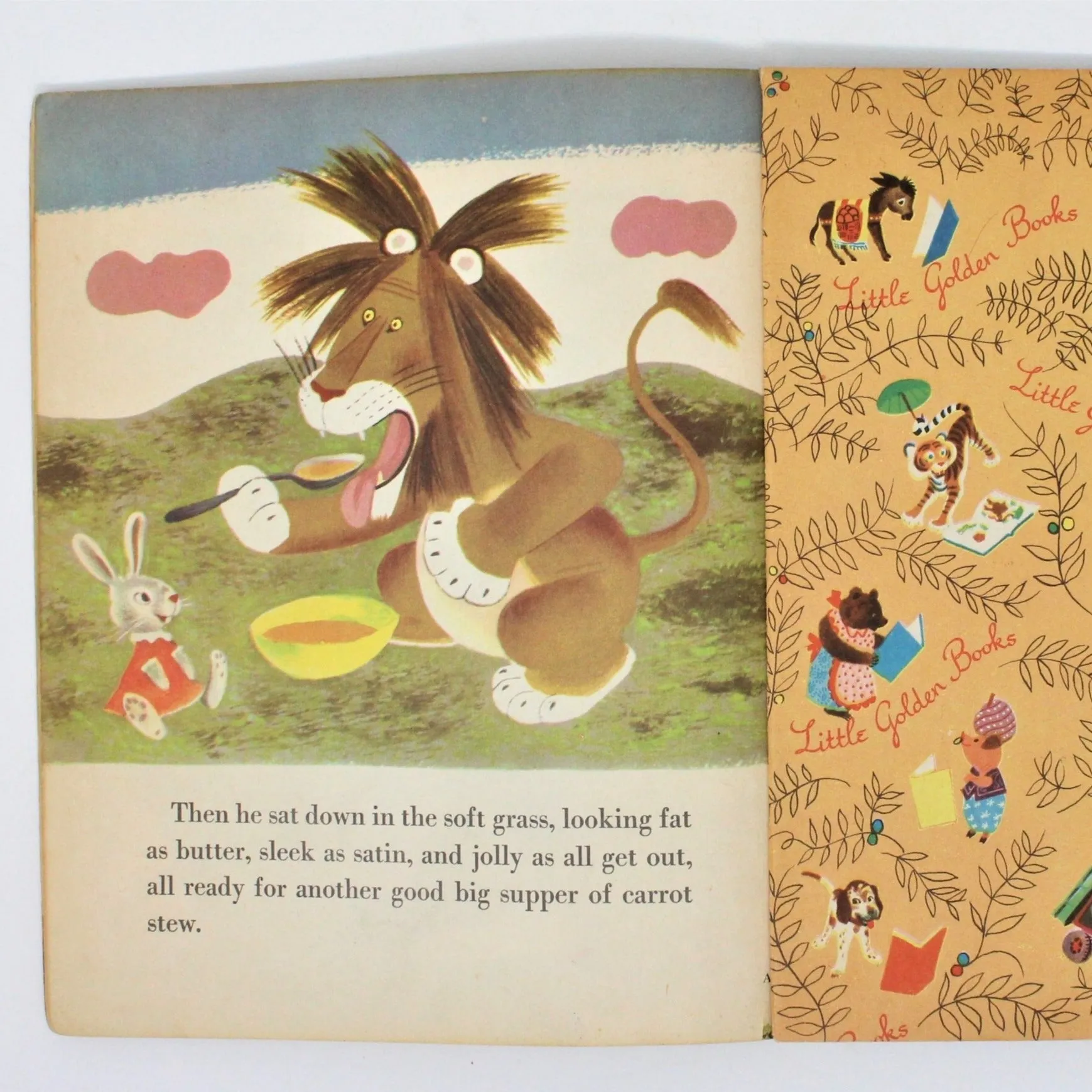 Children's Book, Little Golden Book, Tawny Scrawny Lion, Hardcover, Vintage 1952