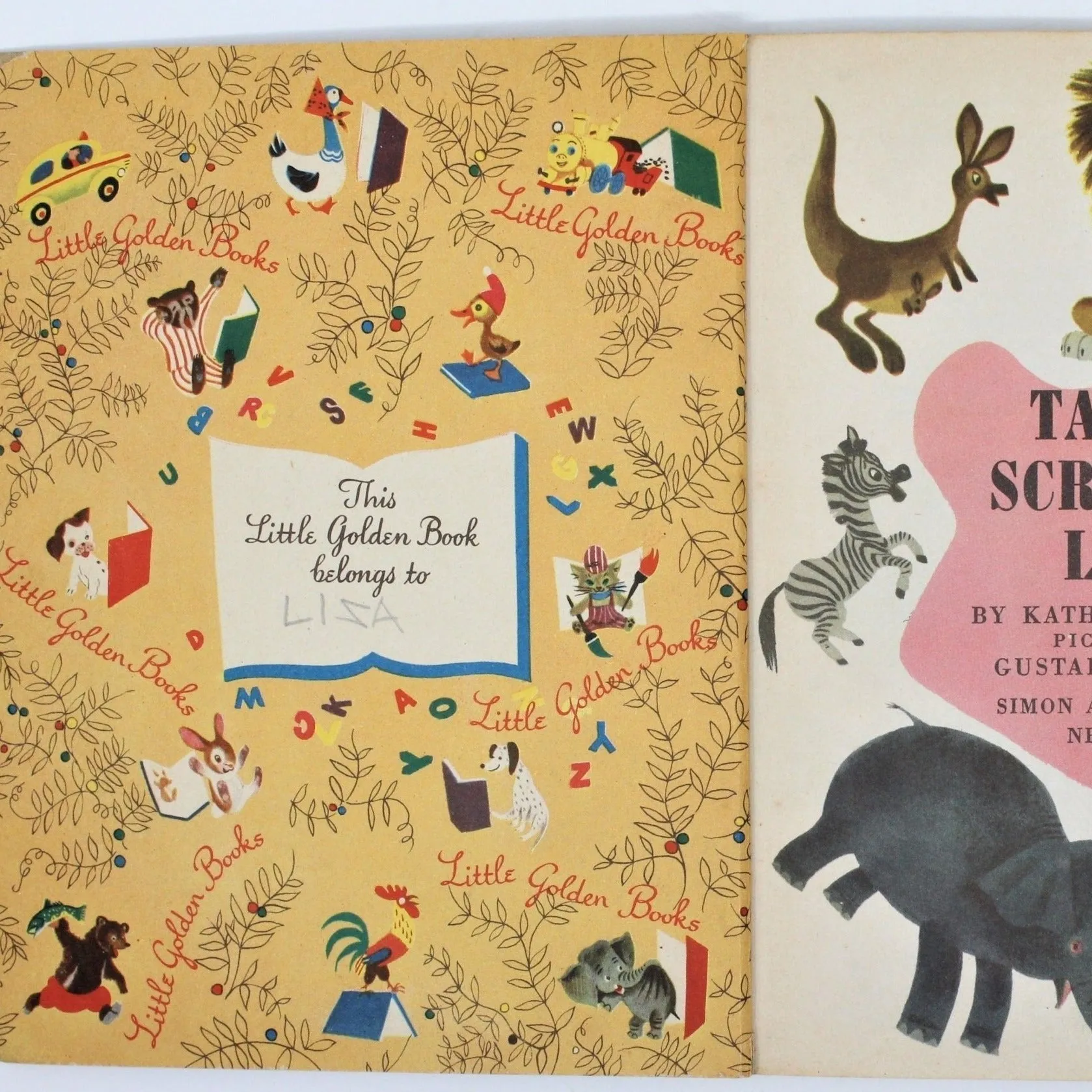 Children's Book, Little Golden Book, Tawny Scrawny Lion, Hardcover, Vintage 1952