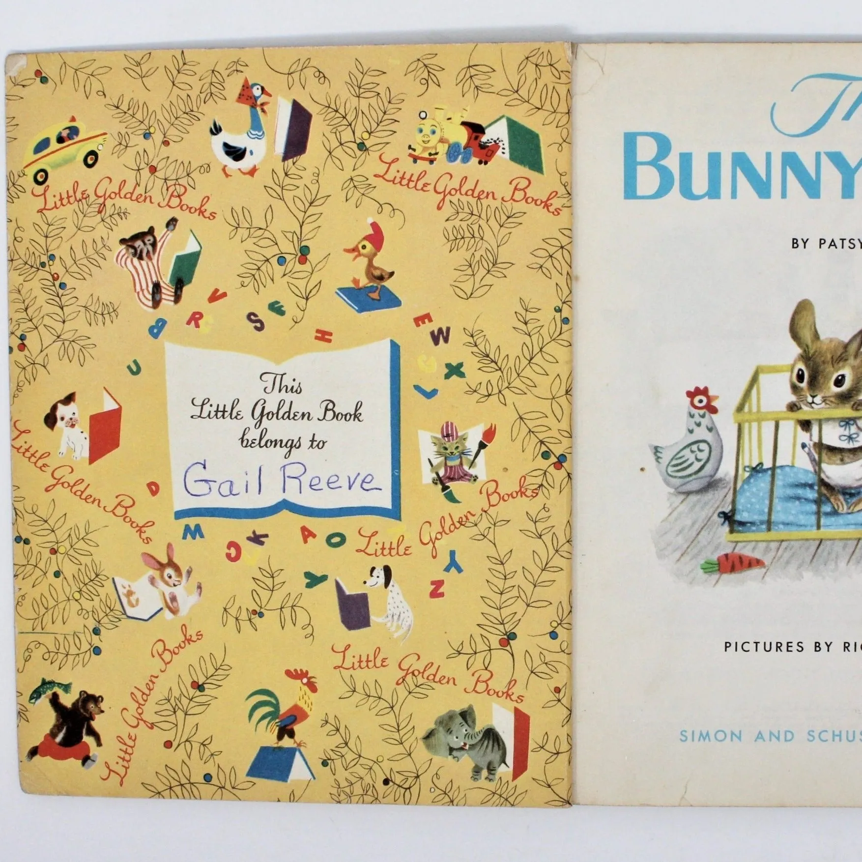 Children's Book, Little Golden Book, The Bunny Book, Hardcover, Vintage 1955