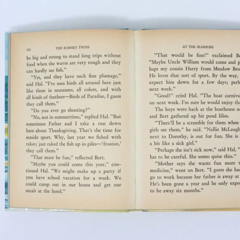 Children's Book, The Bobbsey Twins at the Seashore, Hardcover, Vintage 1954