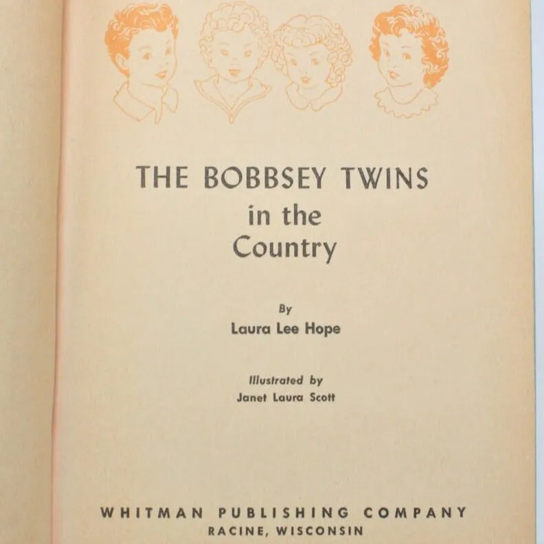 Children's Book, The Bobbsey Twins in the Country, Hardcover, Vintage 1953