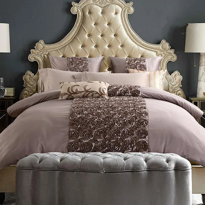 Classical Retro Stereoscopic Embellishment Luxury 6-Piece Polyester Duvet Cover Sets