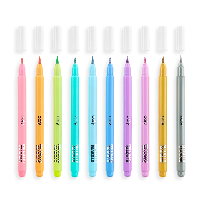 Colour Lustre Metallic Brush Markers