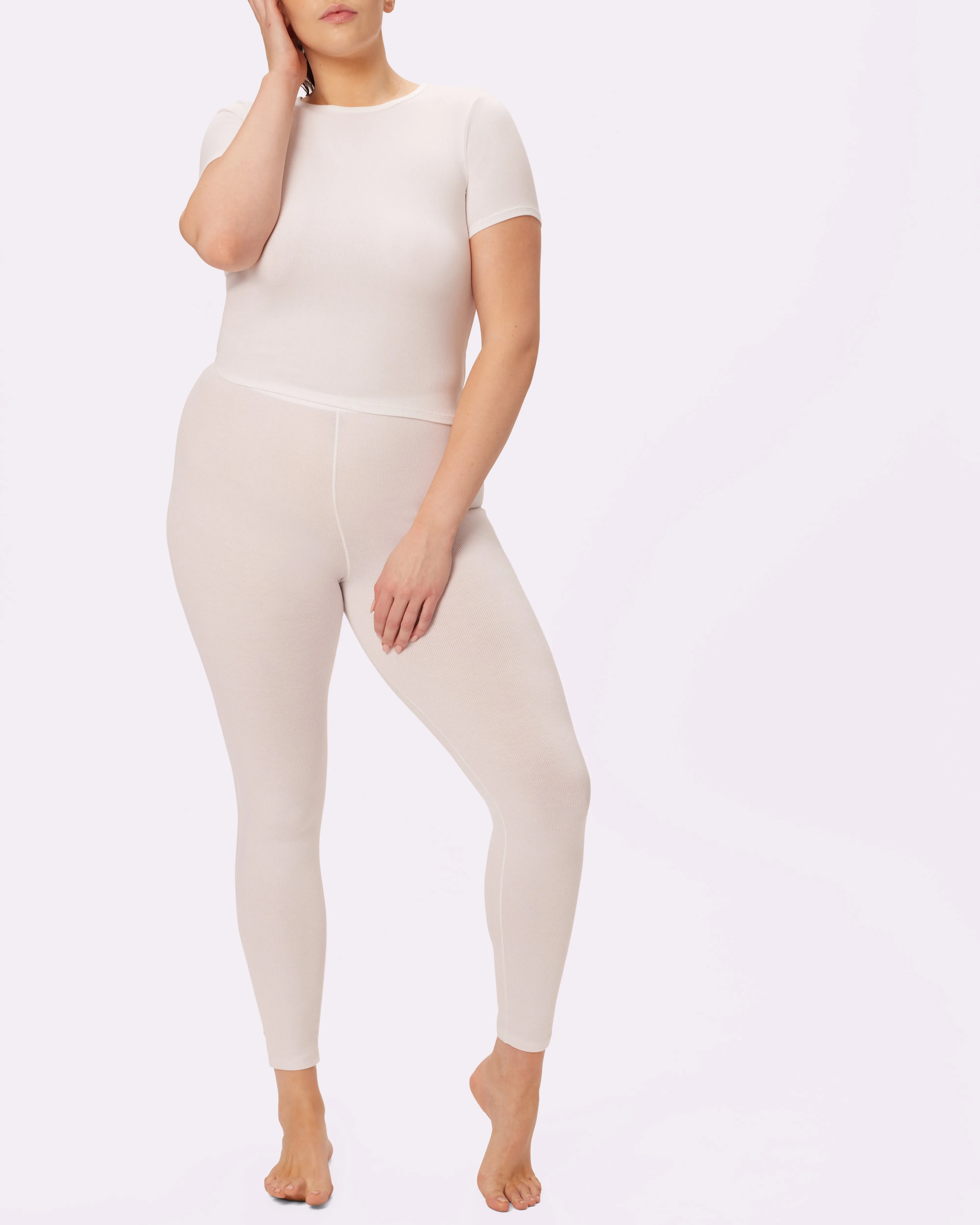 Comfort Rib Leggings | Lush Rib | Archive (Glacier)