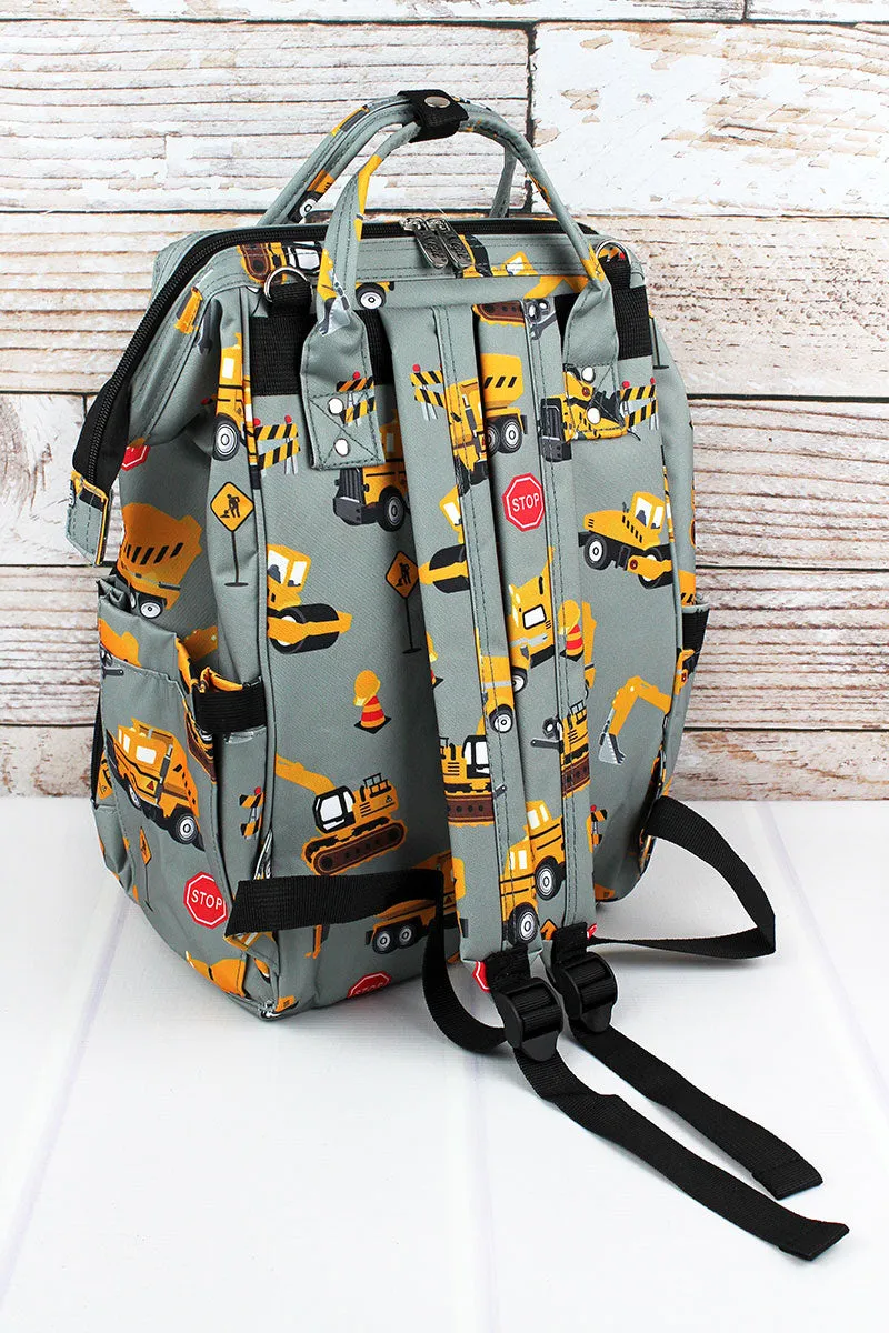 Construction Yard Diaper Bag Backpack