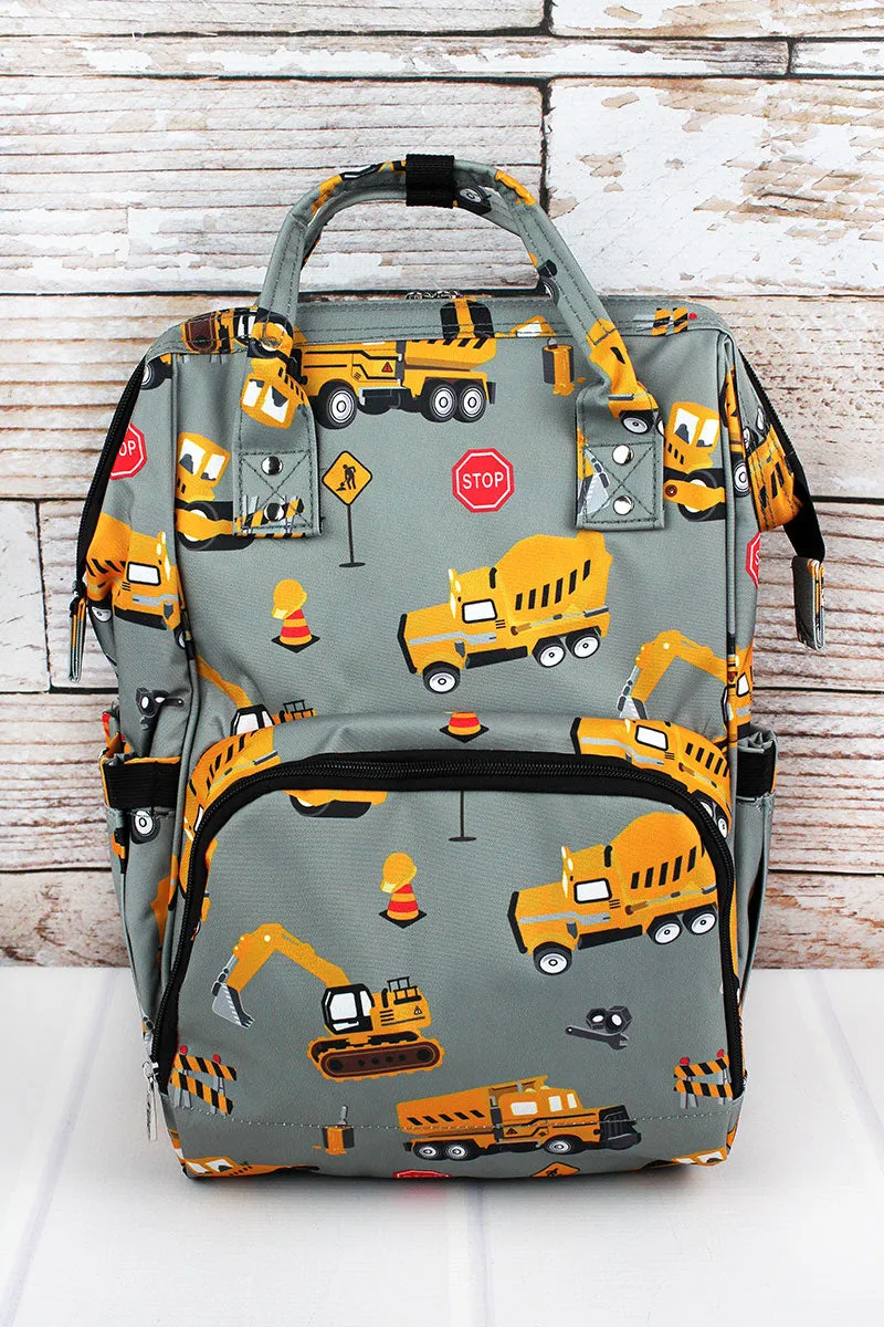 Construction Yard Diaper Bag Backpack