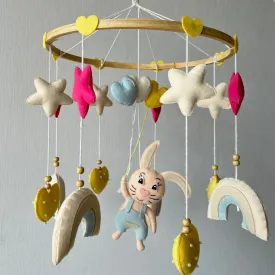 Cot / Crib Mobile - Bunny Under the Stars