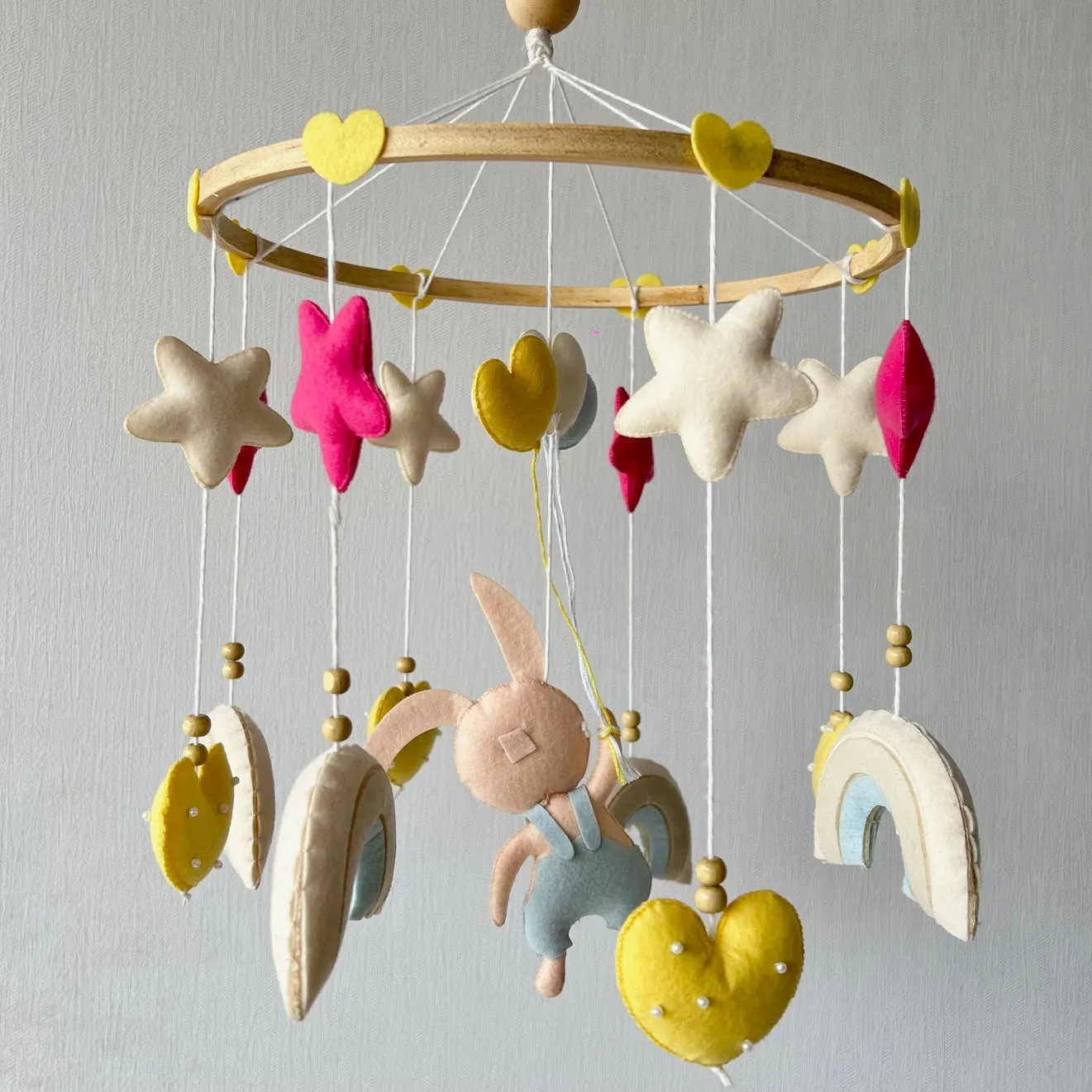 Cot / Crib Mobile - Bunny Under the Stars